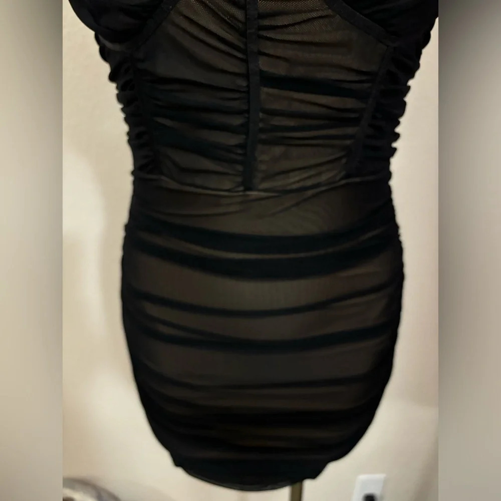 Privy Privately Privileged Mesh Overlay Bodycon Dress - Picture 8 of 13